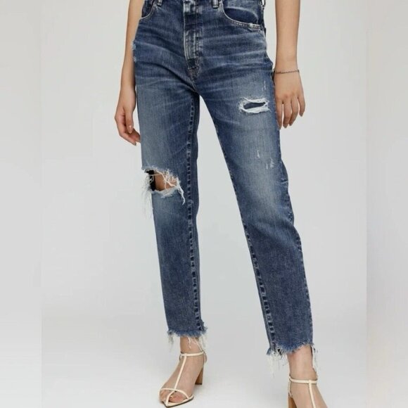 MOUSSY Vintage Adrian Friend Jeans Jean Blue Distressed Size 25 - Picture 9 of 11